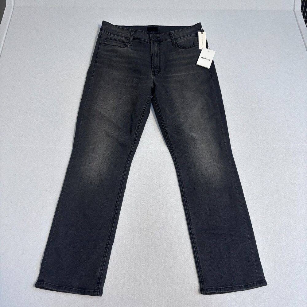 Mother The Mid Rise Dazzler Ankle Jean Women's 31 Black Wash Stretch Crop NWT